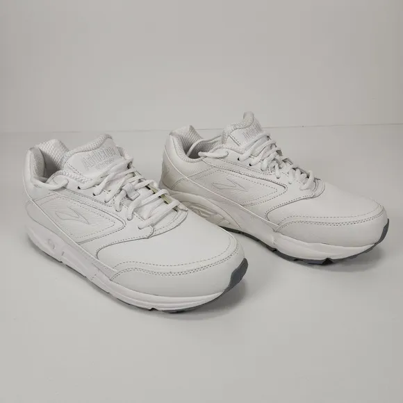 Brooks Addiction Walker White Walking Shoes Men's 9.5 4E Wide 1100394E111 NIB
