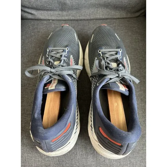 Brooks Adrenaline GTS 22 Mens Sz 13 Grey Blue Running Shoes Sneaker 1103661D435