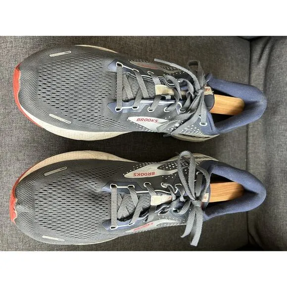 Brooks Adrenaline GTS 22 Mens Sz 13 Grey Blue Running Shoes Sneaker 1103661D435