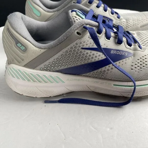 Brooks Adrenaline GTS 22 Women's Size 10 2A Running Shoes Gray