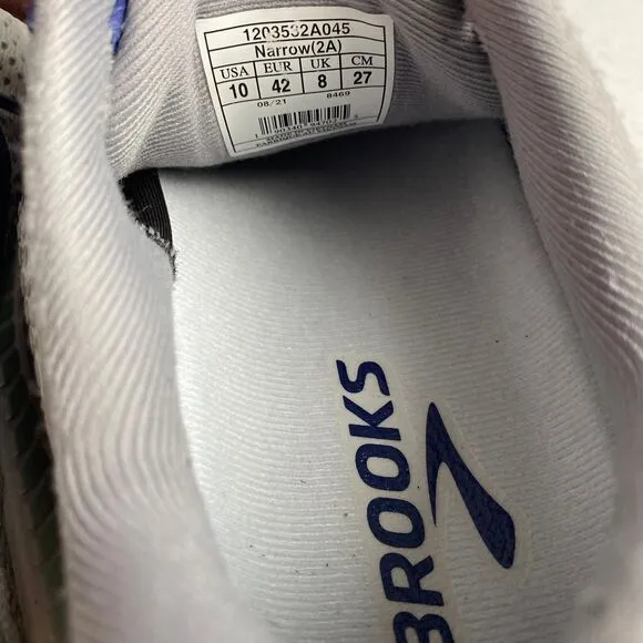 Brooks Adrenaline GTS 22 Women's Size 10 2A Running Shoes Gray