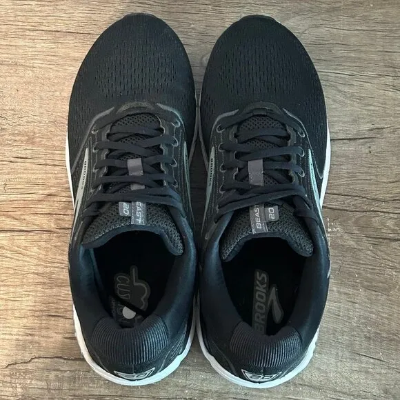 Brooks Beast 20 Men’s Athletic Walking Shoes Size 12.5 Wide (2E) Black