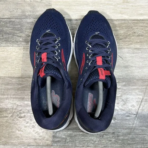 Brooks Ghost 11 Shoes Men's 11 D Blue Red Running Sneakers