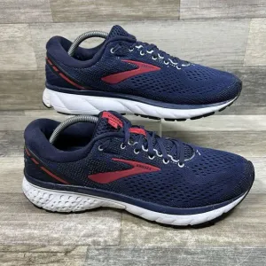 Brooks Ghost 11 Shoes Men's 11 D Blue Red Running Sneakers