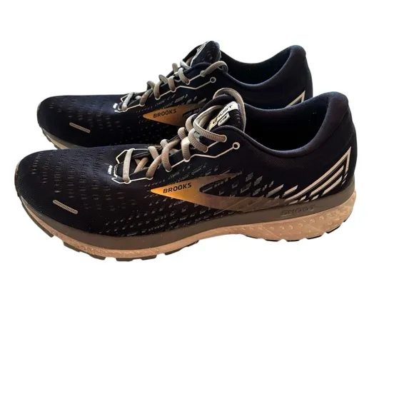 Brooks Ghost 13 Men's Running Shoes - Black and Gold SZ 13 Worn 1X