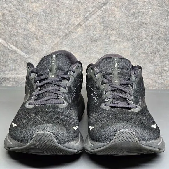 Brooks Ghost 15 Men's Running Shoes 11.5 D Black Lace Up‎ Comfy Sneakers