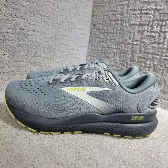 Brooks Ghost 16 Men's Size 9 4E US Gray Running Sneaker Shoes 1104184E040