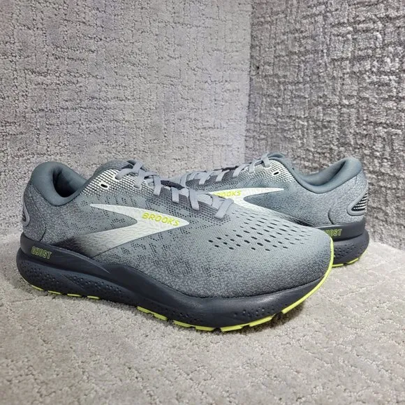 Brooks Ghost 16 Men's Size 9 4E US Gray Running Sneaker Shoes 1104184E040