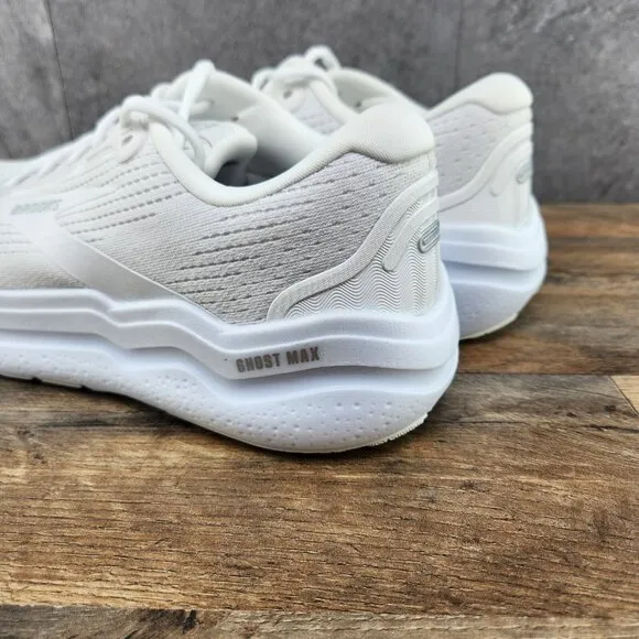 Brooks Ghost Max 2 Size 11 Mens Bright White Casual Athletic Running Shoes