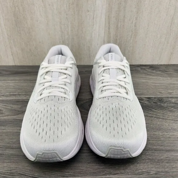 Brooks Ghost Max Size 11 Mens White Oyster Metallic Silver Running Shoes