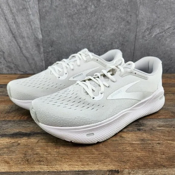 Brooks Ghost Max Size 11 Womens White Oyster Metallic Silver Running Shoes