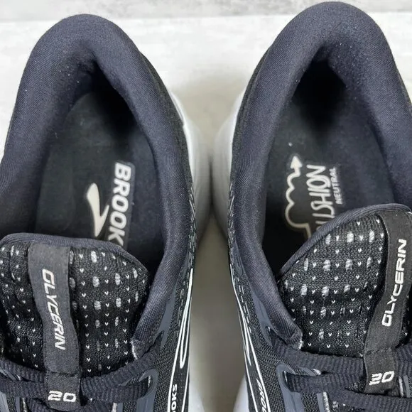 Brooks Glycerin 20 Running Shoes - Men's Size 10 - Black