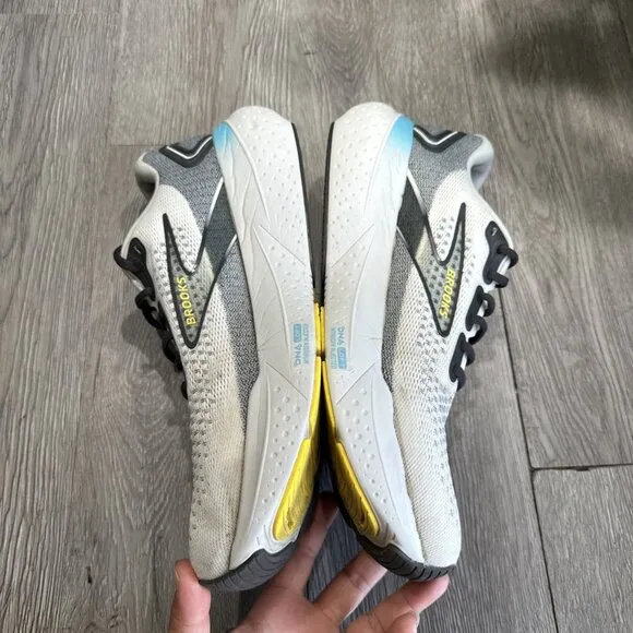 Brooks Glycerin 21 Shoes Mens 11.5 Coconut Forged Iron Yellow Running Trainer