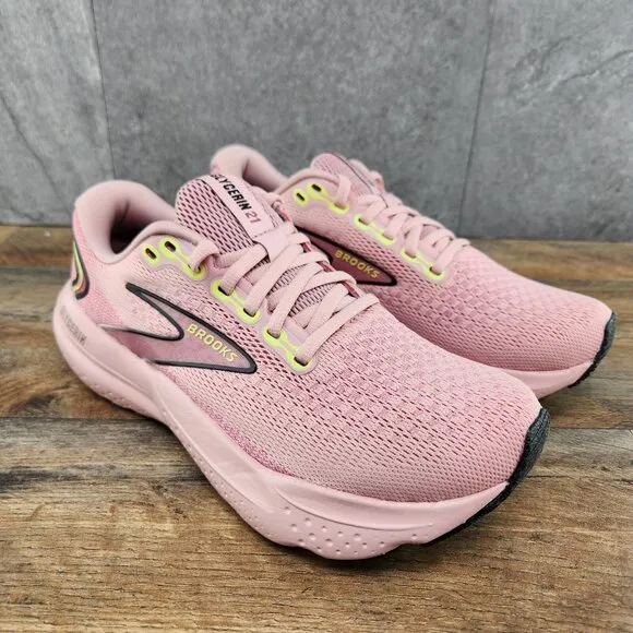 Brooks Glycerin 21 Sz 11 Womens Sz 10 Men Zephyr Violet Green Pink Running Shoes