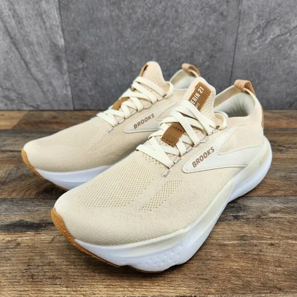 Brooks Glycerin StealthFit 21 Size 8 Womens Cream Beige Running Shoes New