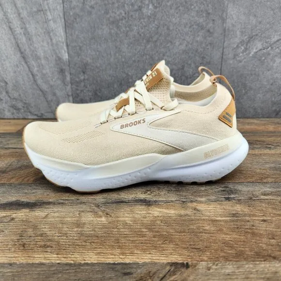 Brooks Glycerin StealthFit 21 Size 8 Womens Cream Beige Running Shoes New
