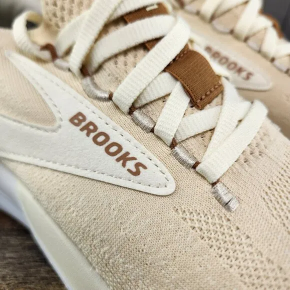 Brooks Glycerin StealthFit 21 Size 8 Womens Cream Beige Running Shoes New