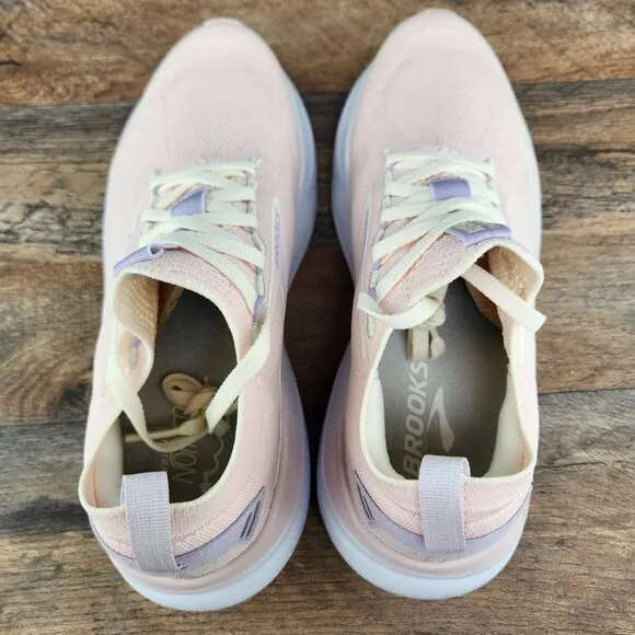 Brooks Glycerin StealthFit 21 Size 8 Womens Pink Marshmallow Running Shoes
