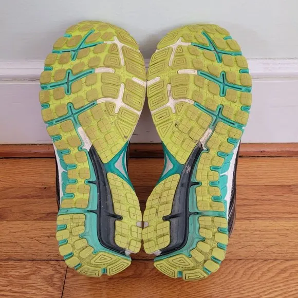 Brooks GTS 16 Teal Blue Green Gray Tennis Shoes Trainers Sneakers 11 Running Spo