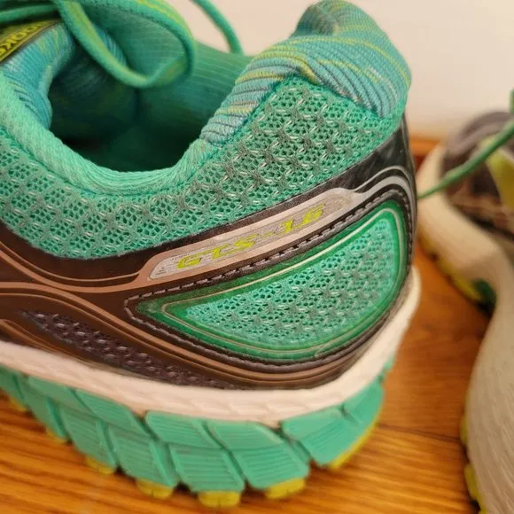 Brooks GTS 16 Teal Blue Green Gray Tennis Shoes Trainers Sneakers 11 Running Spo