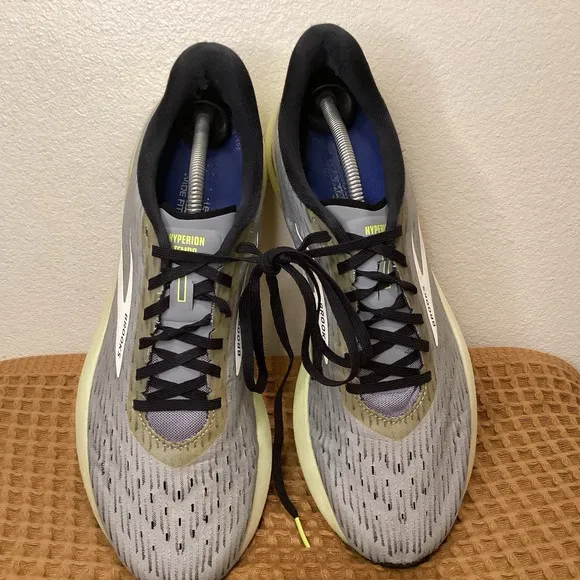 Brooks Hyperion Tempo Running Shoes Mens US Size 11.5 Gray Yellow Medium