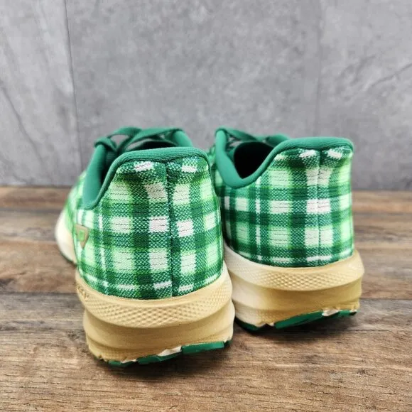 Brooks Launch 10 Size 9.5 Lucky Clover Mens Green St Patrick Running Shoes
