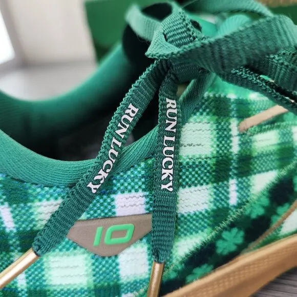 Brooks Launch 10 Size 9.5 Lucky Clover Mens Green St Patrick Running Shoes