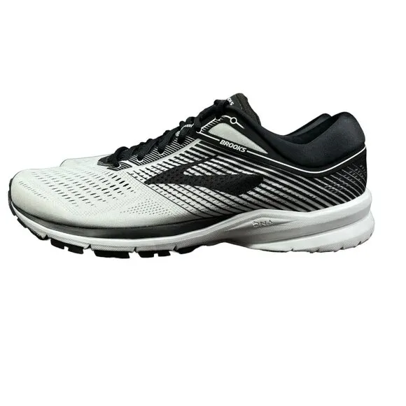 Brooks Launch 5 White Black Running Shoes Men's Size 13 D
