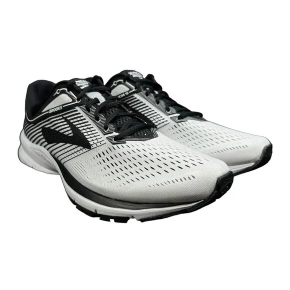 Brooks Launch 5 White Black Running Shoes Men's Size 13 D