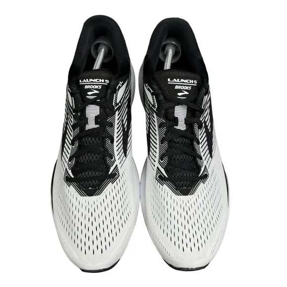 Brooks Launch 5 White Black Running Shoes Men's Size 13 D