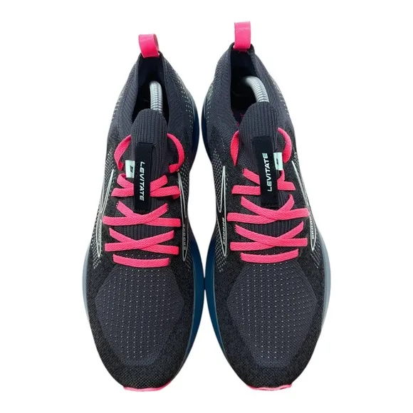 Brooks Levitate Stealthfit 5 Womens 10.5 B Shoes Gray Pink Running Walking