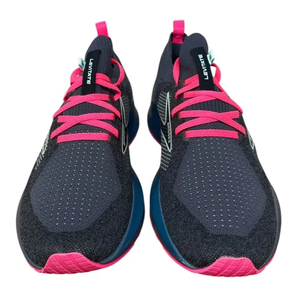 Brooks Levitate Stealthfit 5 Womens 10.5 B Shoes Gray Pink Running Walking