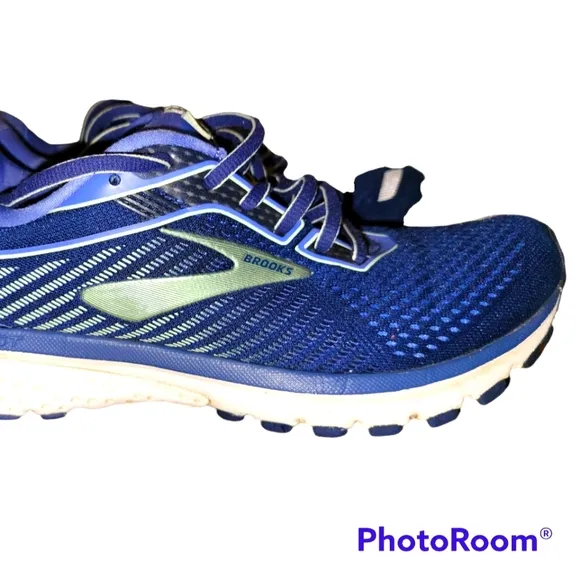 Brooks, Sneakers, Ghost 12, Running Shoes, Blue   White, Women's 8.5 Medium