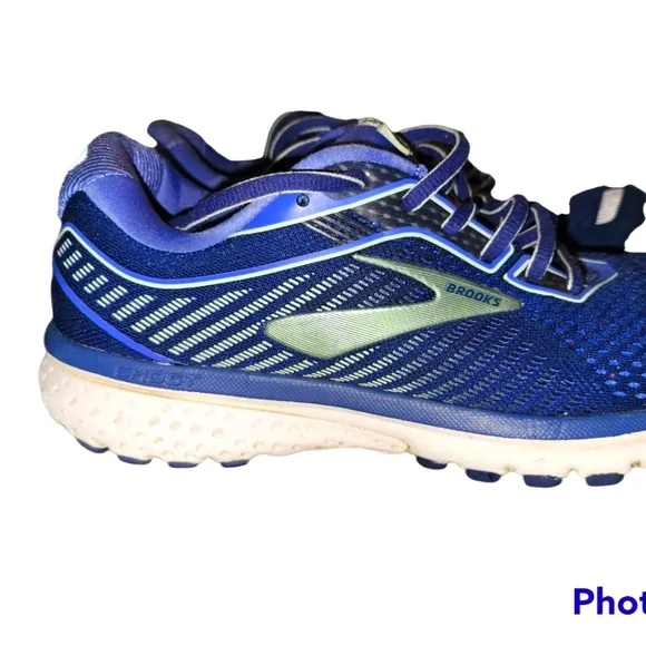 Brooks, Sneakers, Ghost 12, Running Shoes, Blue   White, Women's 8.5 Medium