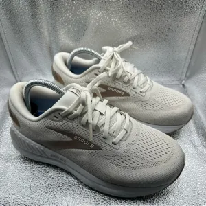 Brooks Womens ARIEL 24 GTS Beige Run Sneakers Size 8.5 2E Extra Wide No Insoles