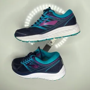 Brooks Womens Addiction 13 1202531B456 Blue Running Shoes Lace Up Size 8.5 B