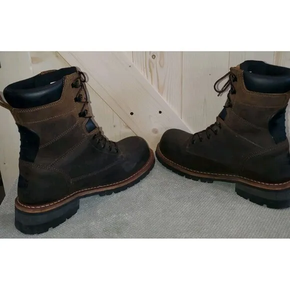 Brunt Boots Mens 11 Distasio Comp Toe Logger Waterproof ASTM F2413-18 EUC
