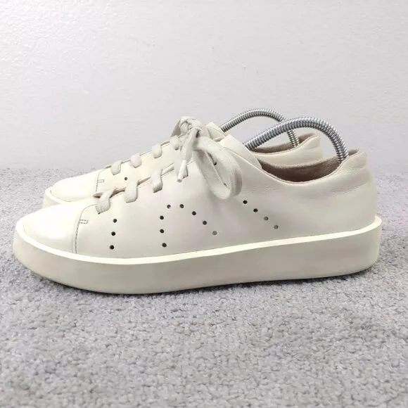 Camper Courb Mens Size 41 EU Shoes Low Top Lace Up Leather Sneakers Off White