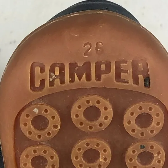 Camper Kids Size 26 (9.5) Peu Blue Leather Closed Toe Lace-Up Low Top Shoes