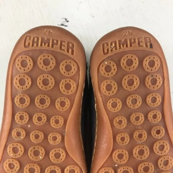 Camper Kids Size 26 (9.5) Peu Blue Leather Closed Toe Lace-Up Low Top Shoes