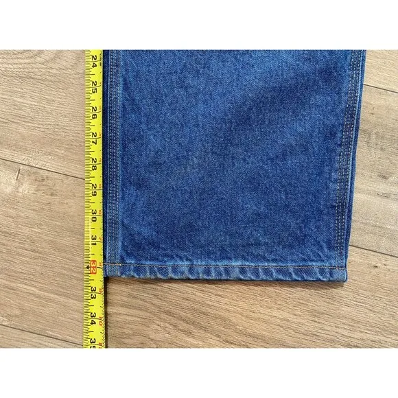 Carhartt B73 DST Mens 36X32 Double Knee Loose Fit Carpenter Blue Denim Jeans