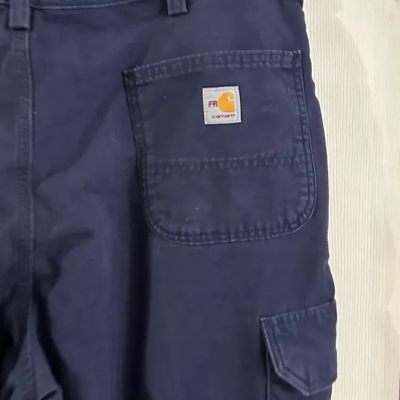 Carhartt FR FRB240 DNY Flame Resistant Cargo Pants Dark Navy Size 40x32