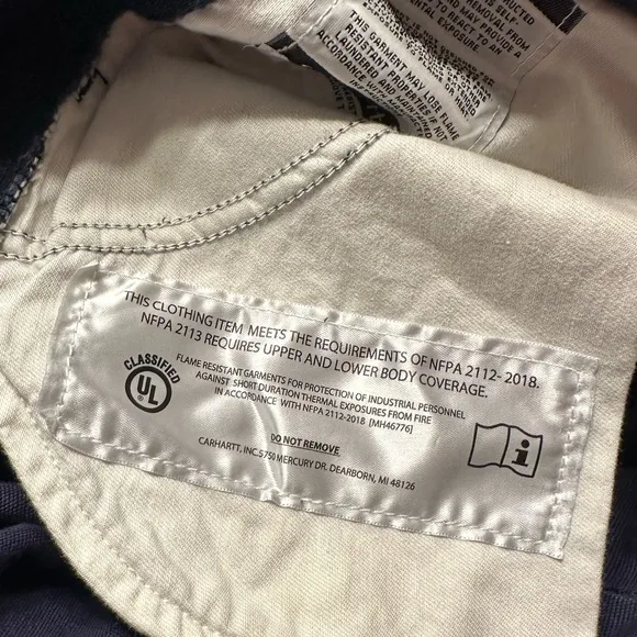 Carhartt FR FRB240 DNY Flame Resistant Cargo Pants Dark Navy Size 40x32