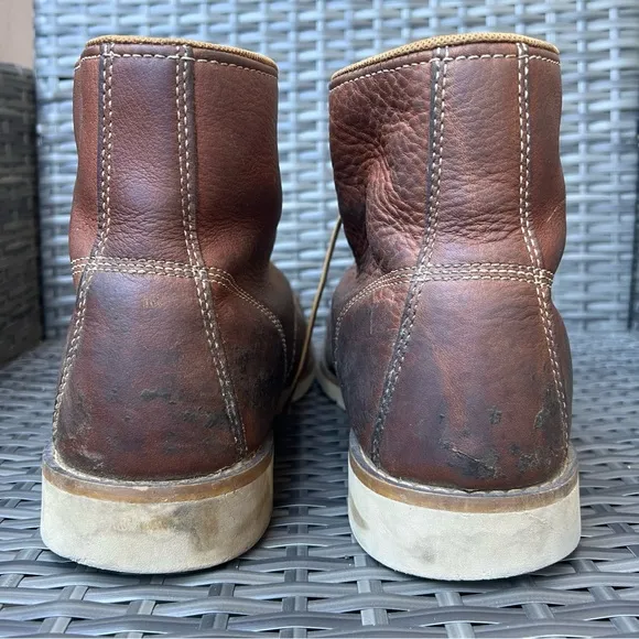Carhartt Men's Brown Leather  Steel Toe Safety Work Boots Size 12 M Distressed