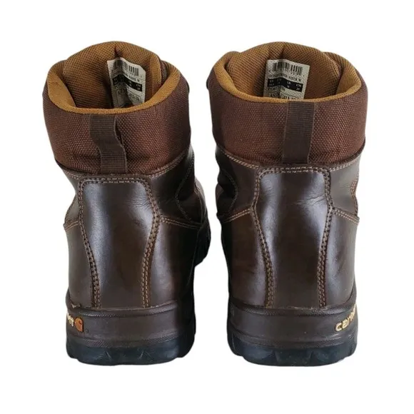 Carhartt Rugged Flex 6&quot; Boots Mens 11 W Brown Leather Safety Steel Toe Work READ