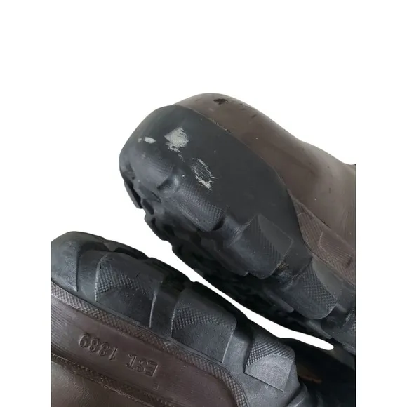Carhartt Rugged Flex 6&quot; Boots Mens 11 W Brown Leather Safety Steel Toe Work READ