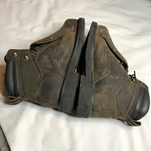 Carolina 599 brown work boots 6 inch safety toe metguards