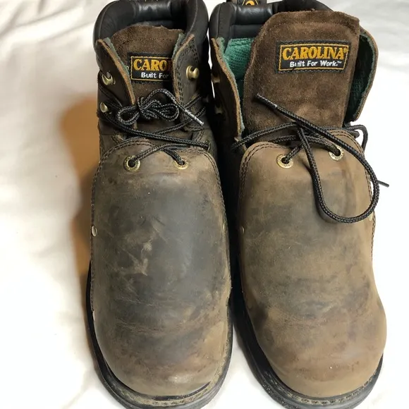 Carolina 599 brown work boots 6 inch safety toe metguards