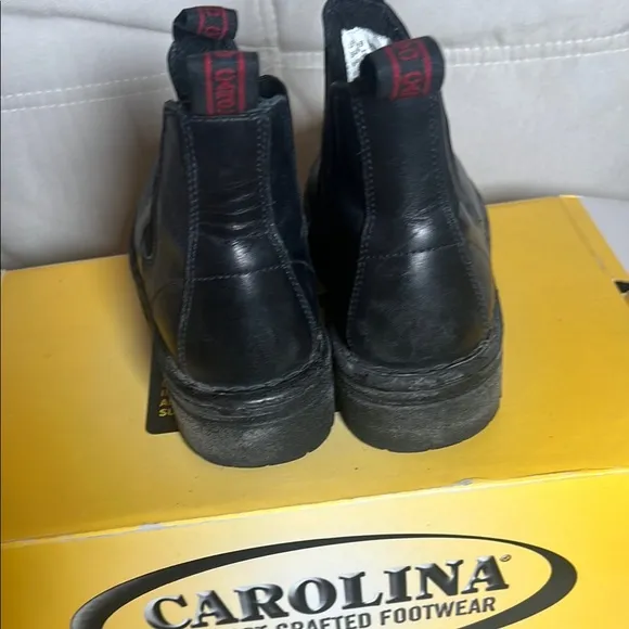Carolina Black Leather Safety Boots 7M Steel Toe