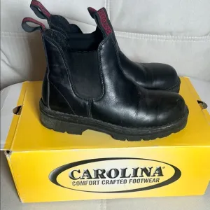 Carolina Black Leather Safety Boots 7M Steel Toe